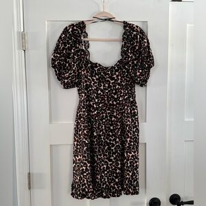 Who What Wear Target Leopard Print Mini Dress, Medium NWT